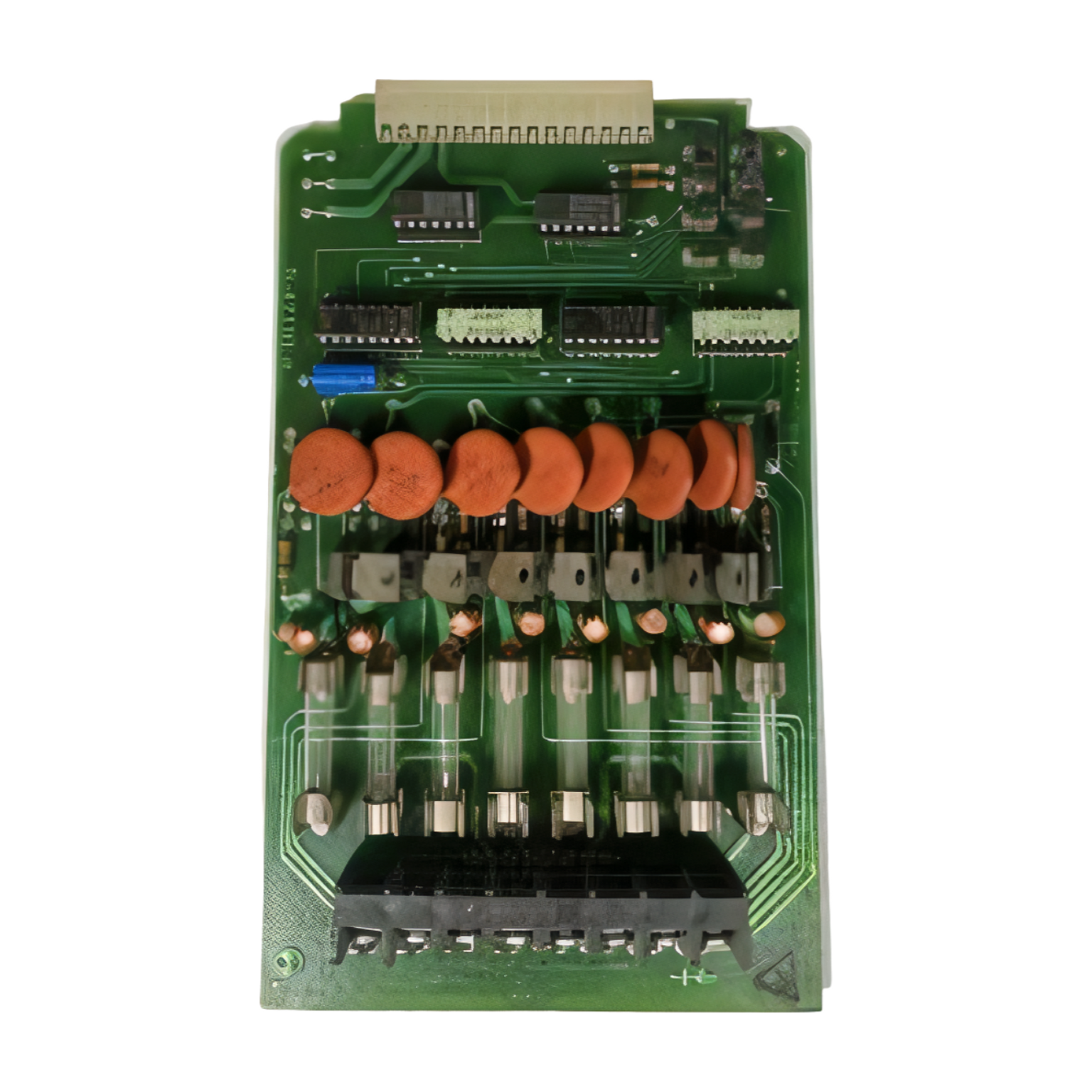 P-15774 Elevator Output Board – MIPROM-compatible output PCB for Montgomery and KONE control systems, handles relay logic and output signaling.