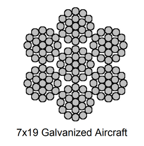 7x19 Galvanized Aircraft Cables 7x19 Galvanized Aircraft Cables