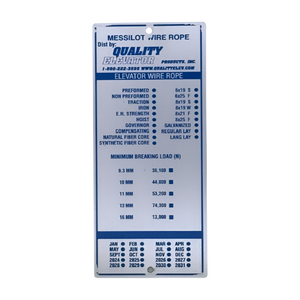 TAG-WR2 – TAG,2X4-1/2,BLU LET/SS BKD'MET