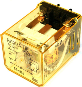 RR2BA-UL-AC120V – Relay, 10A 120VAC  two pole w/ lights : RR style plug-in