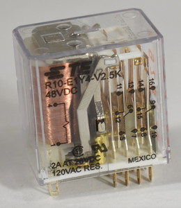 R10E1Y4-V2.5K – Relay, 4pdt, 48vdc