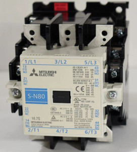 Mitsubishi S-N80AC200V Magnetic Contactor, 80A, 200V Coil, 2NO/2NC Mitsubishi S-N80AC200V Magnetic Contactor, 80A, 200V Coil, 2NO/2NC
