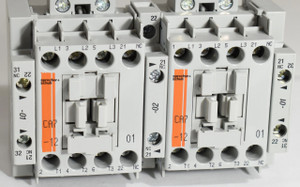 CAU7-12-06-220W – Reversing contactor w/main amperage and voltage of 12amp and 200-240V-AC coil respectively Total 6NC auxiliaries CAU7-12-06-220W – Reversing contactor w/main amperage and voltage of 12amp and 200-240V-AC coil respectively Total 6NC auxiliaries