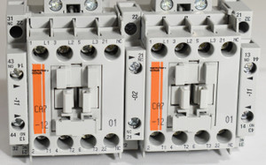 CAU7-12-26-24Z – Reversing contactor w/main amperage and voltage of 12amp and 24V-AC coil respectively Total 2NO/6NC auxiliaries CAU7-12-26-24Z – Reversing contactor w/main amperage and voltage of 12amp and 24V-AC coil respectively Total 2NO/6NC auxiliaries