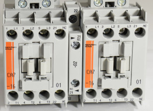 CAU7-16-04-220W – Reversing contactor w/main amperage and voltage of 16amp and 200-240V-AC coil respectively Total 4NC auxiliaries CAU7-16-04-220W – Reversing contactor w/main amperage and voltage of 16amp and 200-240V-AC coil respectively Total 4NC auxiliaries