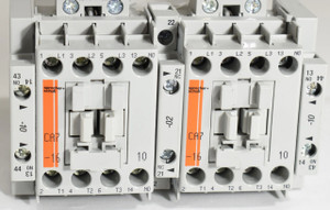 CAU7-16-42-220W – Reversing contactor w/main amperage and voltage of 16amp and 200-240V-AC coil respectively Total 4NO/2NC auxiliaries CAU7-16-42-220W – Reversing contactor w/main amperage and voltage of 16amp and 200-240V-AC coil respectively Total 4NO/2NC auxiliaries
