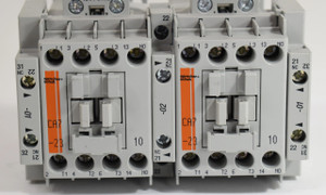 CAU7-23-24-120 – Reversing contactor w/main amperage and voltage of 23amp and 120V-AC coil respectively   Total 2NO/4NC auxiliaries CAU7-23-24-120 – Reversing contactor w/main amperage and voltage of 23amp and 120V-AC coil respectively   Total 2NO/4NC auxiliaries
