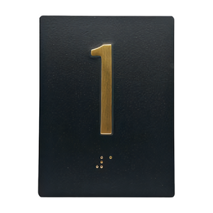 SBJ342-1 – #1 Braille Plate – 3x4" Square