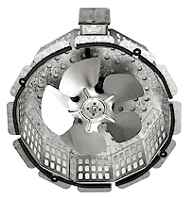 TSFE1424 round fan, 2-speed, 325 CFM, 115VAC, 14 inch housing, 12 inch cage opening