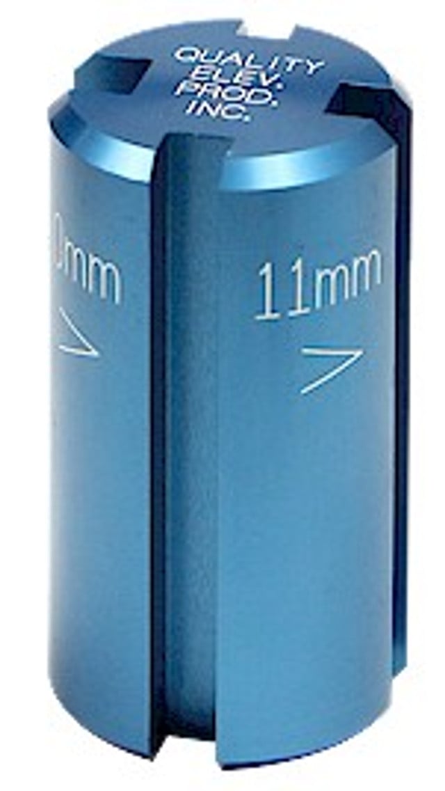 WRGM wire rope wear gauge for elevator inspections – blue anodized finish, fits 8mm–13mm rope