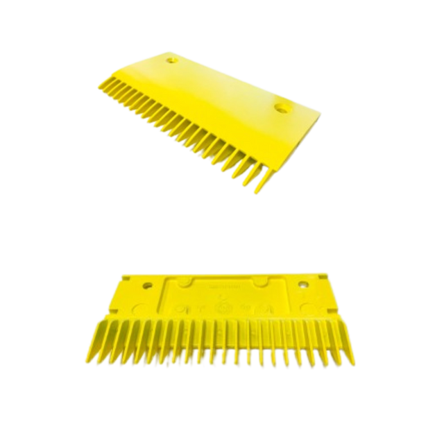 SMR898462YA yellow Schindler escalator comb segment, 7-7/8" wide