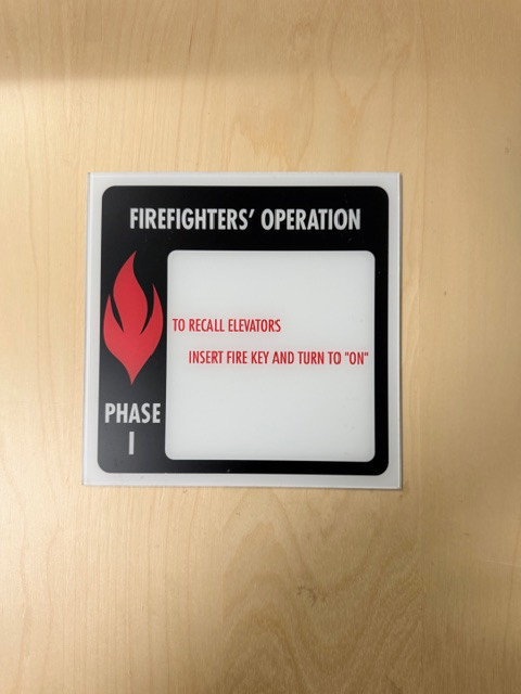 F-1001-A SIGN, PHASE I FIREFIGHTER'S OPERATION