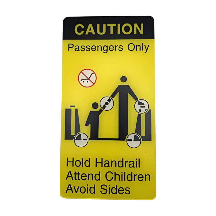 F-699-CN – SIGN,ESCALATOR,4X7.75,RD CORNE