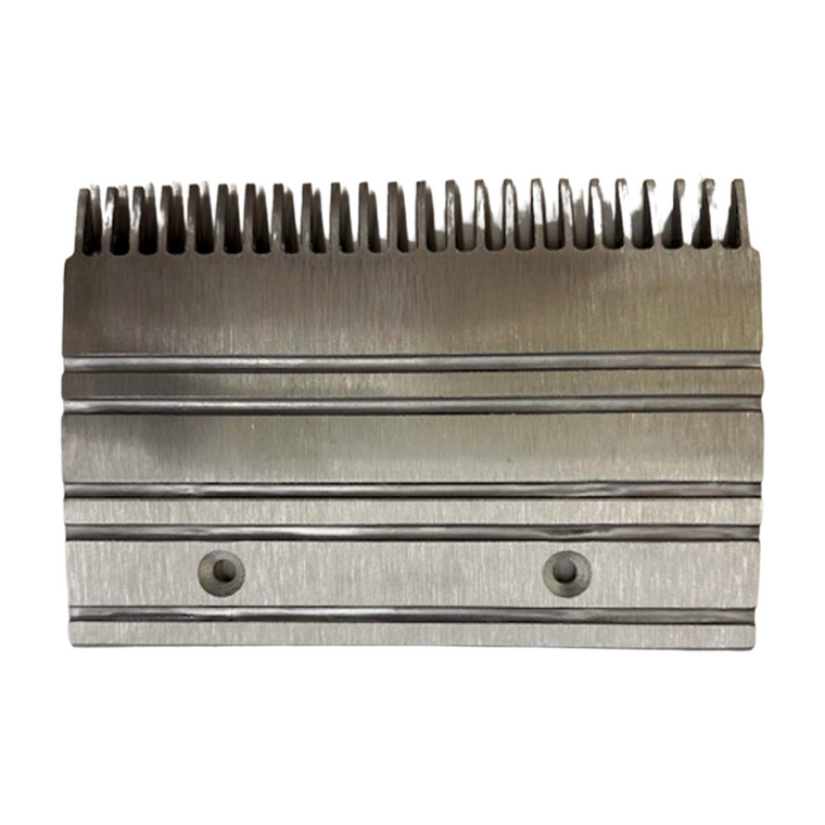 GAA453BM1 Otis 506 left comb plate, 24 teeth, aluminum, 206mm x 139.2mm