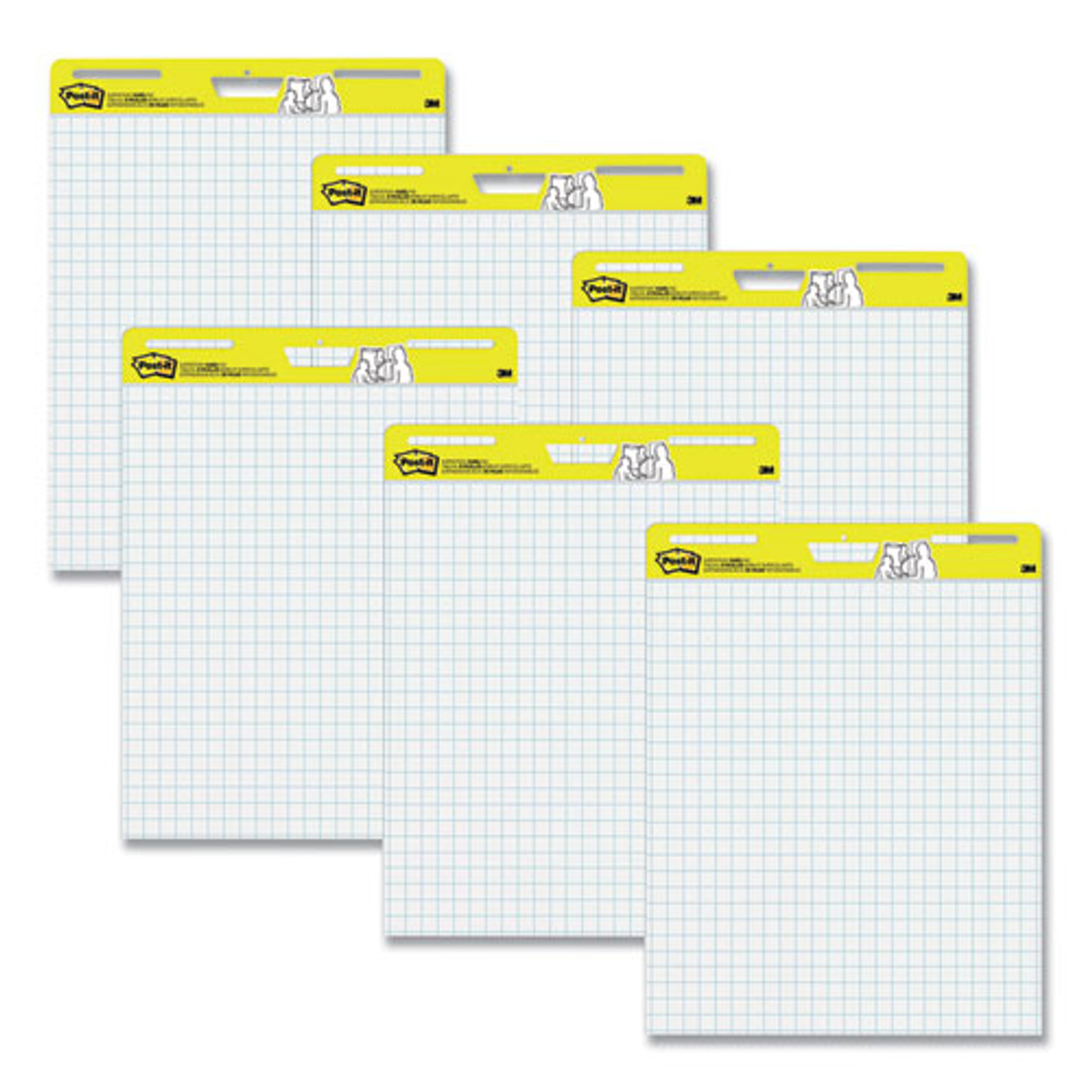 Post-it Self-Stick Easel Pads, 25 x 30, Yellow, 30 Sheets, 4/Carton
