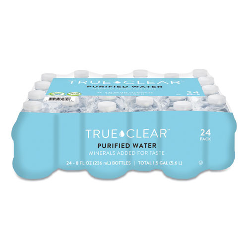 True Clear®Purified Bottled Water, 8 Oz Bottle, 24 Bottles/carton, 168