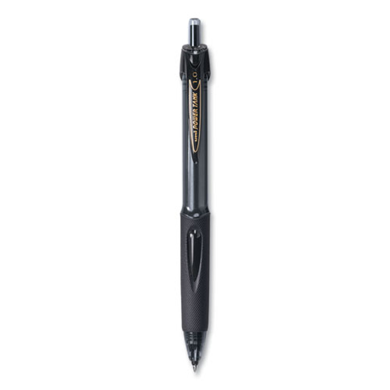 Uni-Ball Signo 207 Gel Pen Retractable Bold 1 mm Black Ink Translucent Black Barrel Dozen