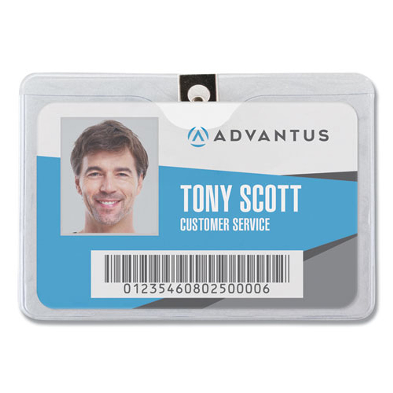 Advantus Resealable Horizontal ID Badge Holder