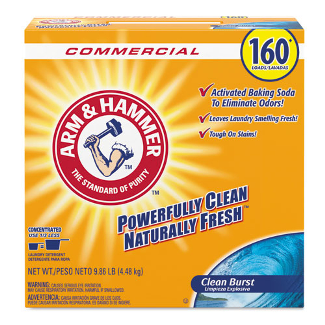 ArmHammer, Powder Laundry Detergent, Clean Burst, 9.86 Lb Box