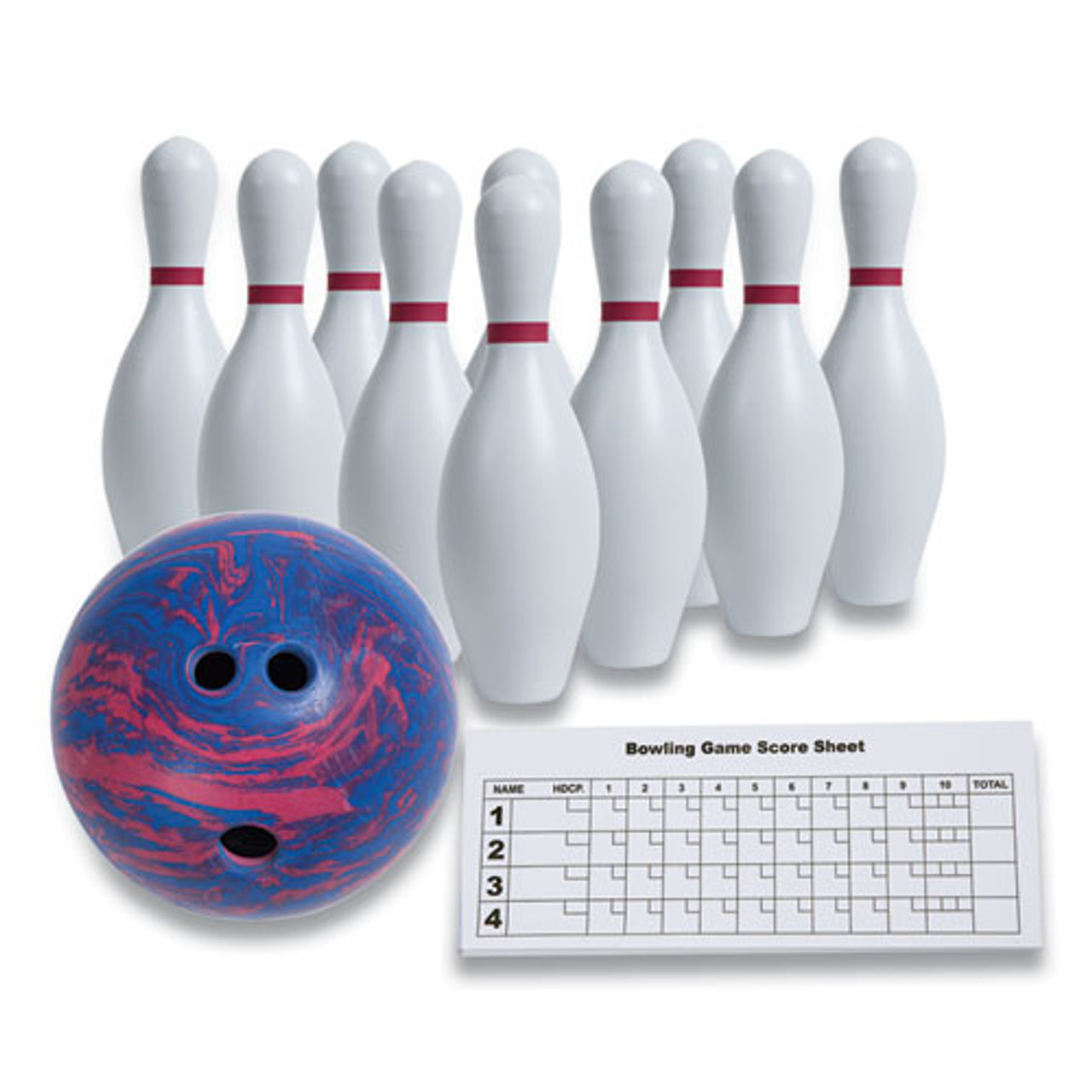 Champion, Bowling Set, Plastic/rubber, White, 10 Bowling Pins, 1 Bowling Ball (CSIBPSET)
