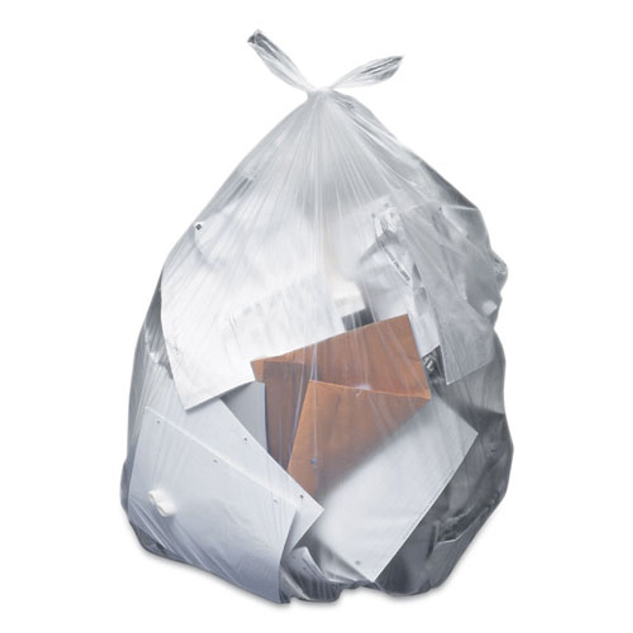 33 Gallon White Heavy Duty Trash Bags - 0.9 Mil