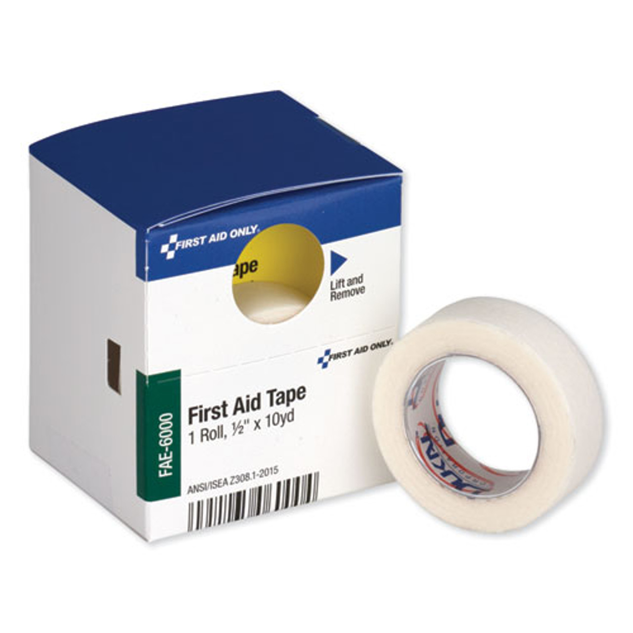 First Aid Adhesive Tape, 0.5 x 10 yds, 6 Rolls/Box
