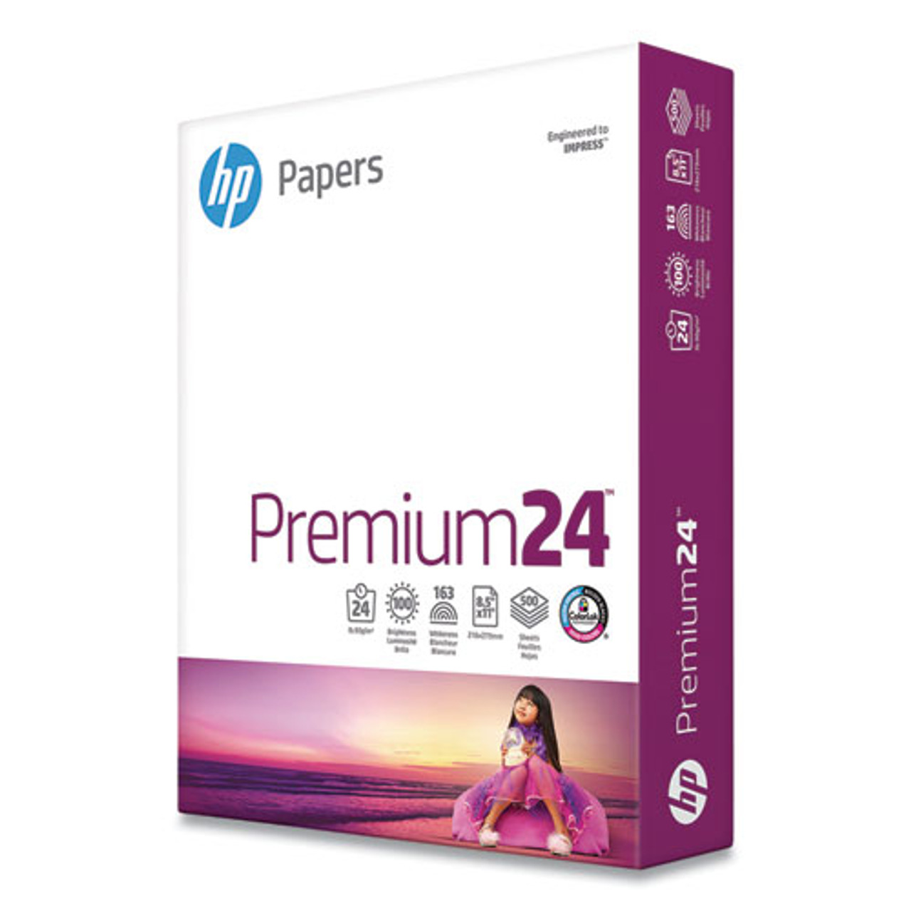 Hammermill Premium Laser Print Paper, 98 Bright, 24lb, 8.5 x 11, White,  500/Ream, HAM104604