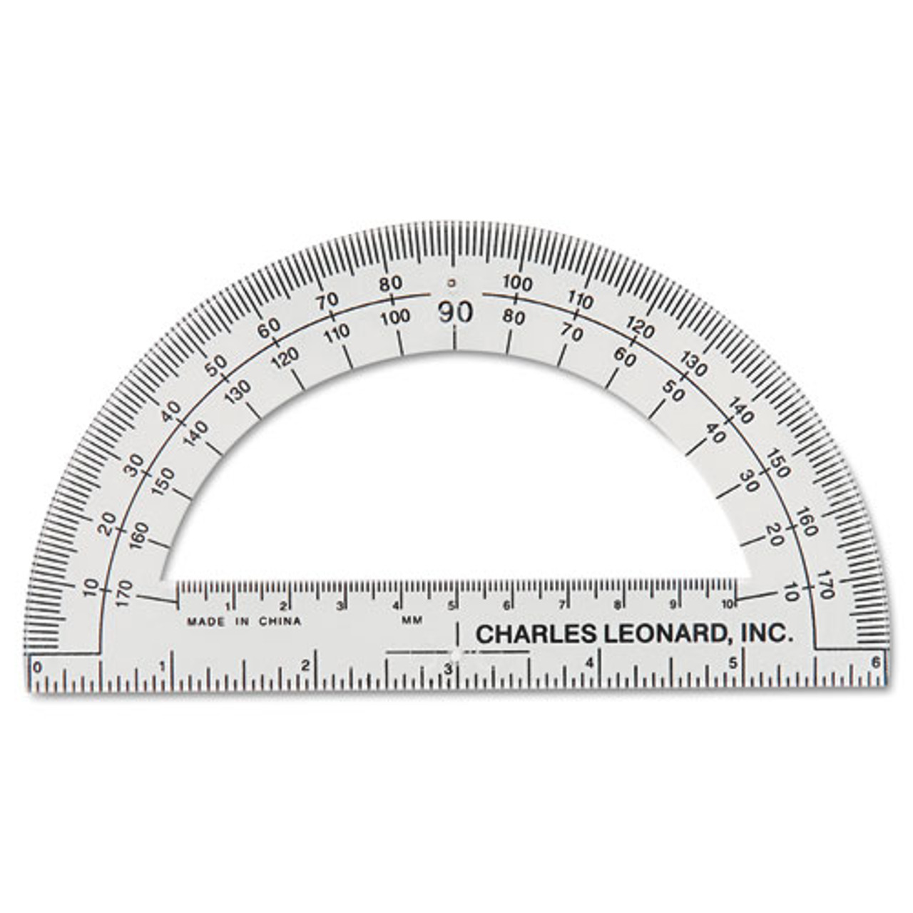 Clear Plastic Ruler, Standard/Metric, 6 Long, Clear, 2/Pack