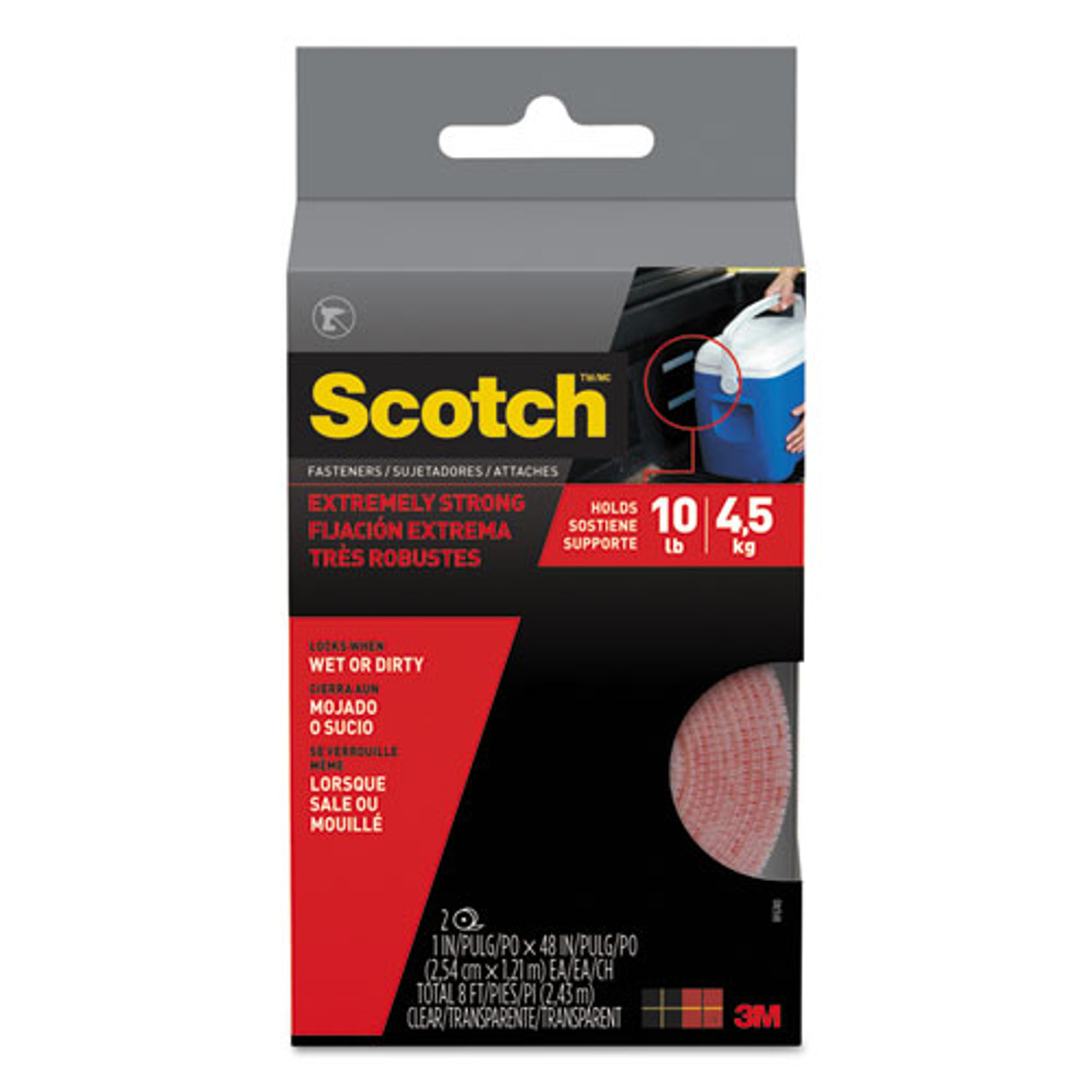 Scotch Wall-Safe Tape with Dispenser 1 Core 0.75 x 54.17 ft Clear 4/Pack