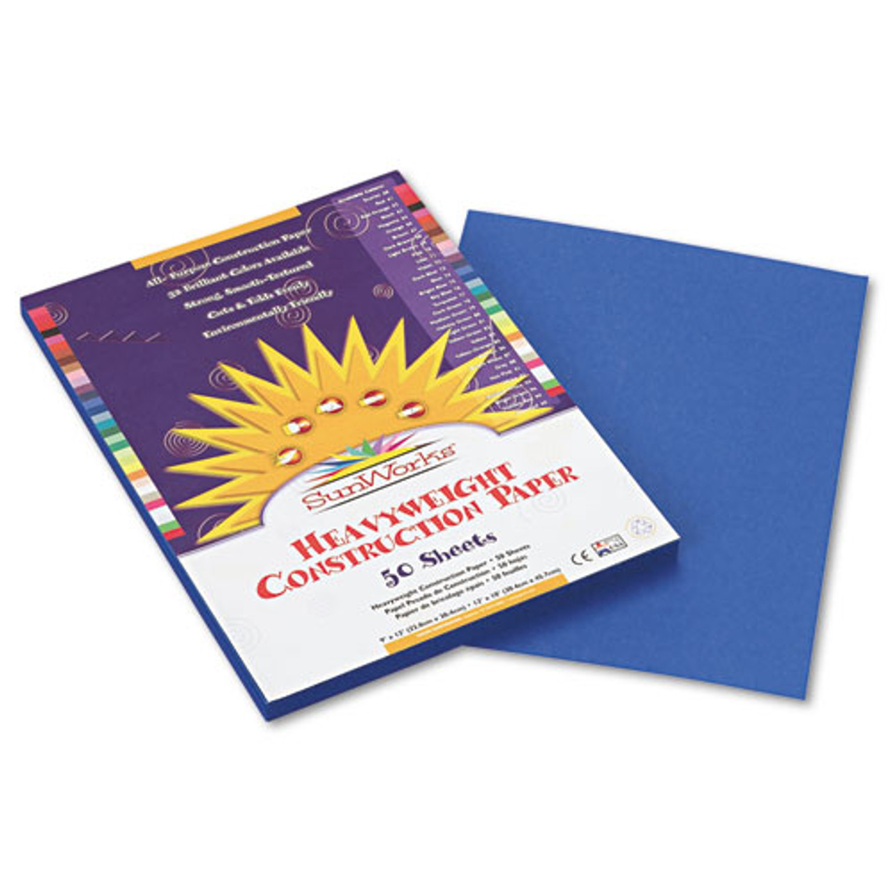 Sunworks Bright Blue 12X18 Construction Paper - PAC7507