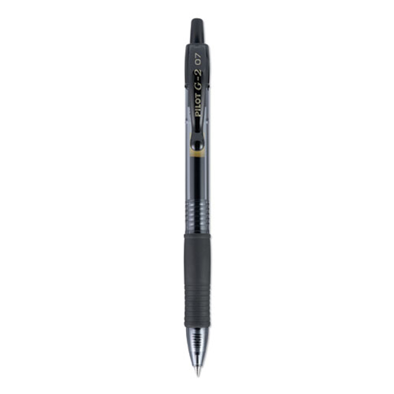 Pilot G2 Retractable Gel Ink Pens Fine Point 0.7 mm Black Barrel