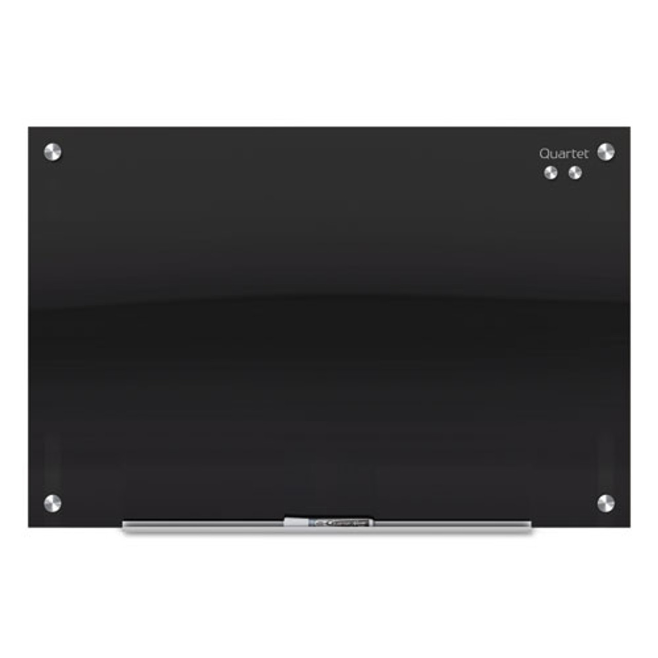Quartet Infinity Black Glass Magnetic Marker Board - QRTG4836B 