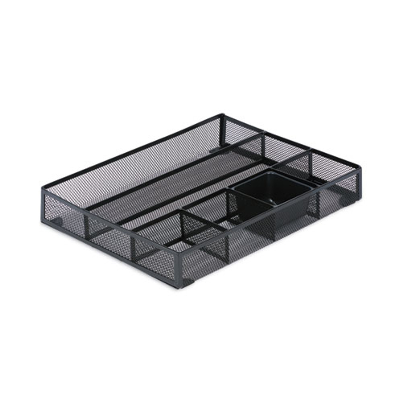 Regeneration Deep Drawer Organizer, Eight Compartments, 14.88 x 11.88 x  2.5, Plastic, Black