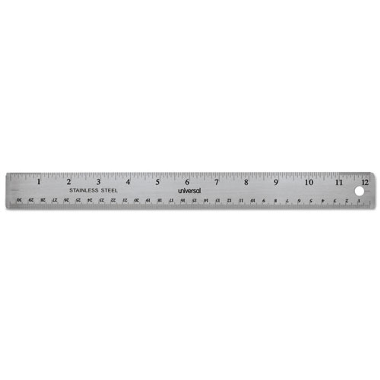 Universal Clear Plastic Ruler, Standard-metric, 12