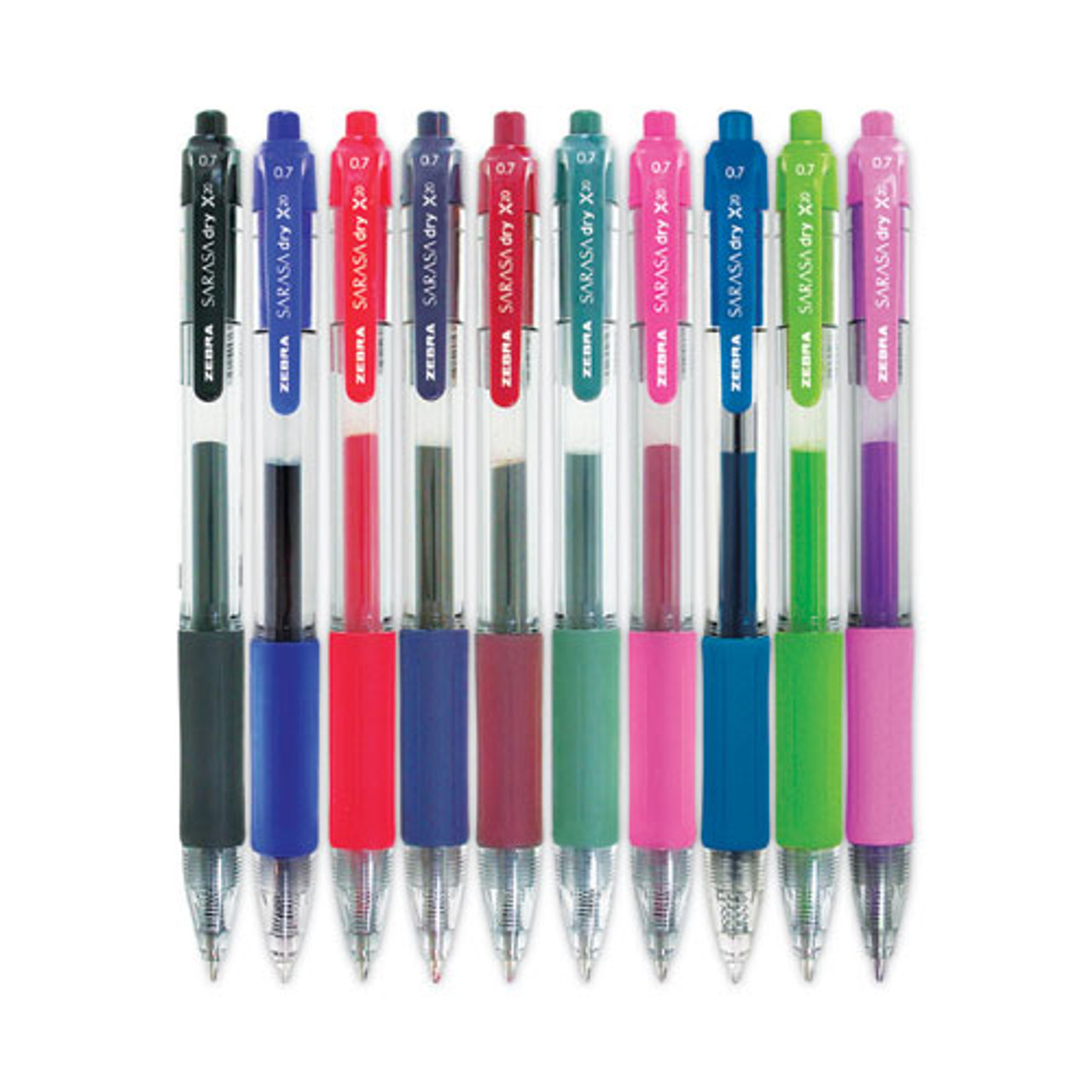 Zebra Sarasa Retractable Gel Pen, Black Ink, Medium, 36-Pack