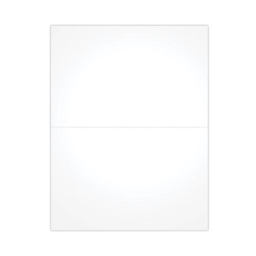 Blank Cut Sheets For W-2 Tax Forms, 2-down Style, 8.5 X 11, White, 50/pack
