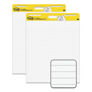 Post-it Easel Pads Super Sticky Self-Stick Easel Pads, Quadrille (1 sq/in), 25  x 30, White, 30 Sheets, 6/Pack (560VAD6PK)