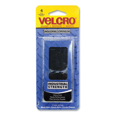 Velcro Low-Profile Industrial-Strength Heavy-Duty Fasteners, 1 x 10 ft,  Black, VEK91100