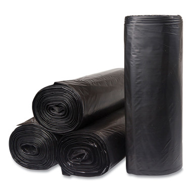 40 x 48 Black 45 Gallon 22 Micron Trash Bags 150/cs