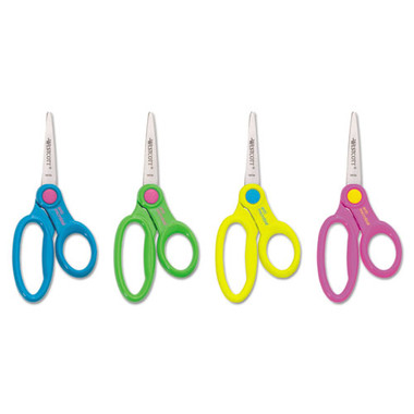 For Kids Scissors, Blunt Tip, 5 Long, 1.75 Cut Length, Randomly Assorted  Straight Handles