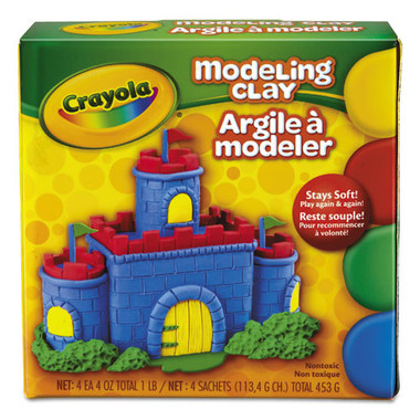 Crayola® Model Magic Modeling Compound, 8 oz Packs, 4 Packs, Blue, Red,  White, Yellow, 2 lbs