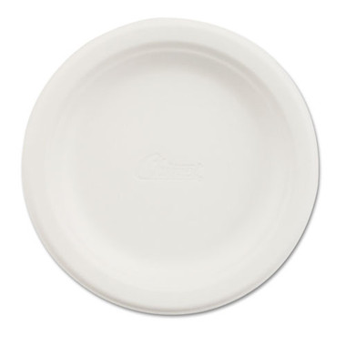 Chinet Paper Dinnerware, 3-Comp Plate, 9 1/4 Dia, White, 500/Carton