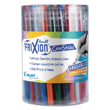 FriXion Fineliner Erasable Porous Point Pen, Stick, Fine 0.6 mm, Assorted  Ink and Barrel Colors, 72/Pack