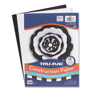 Tru-Ray Construction Paper, 70 lb Text Weight, 9 x 12, Assorted Holiday Colors, 150/Pack