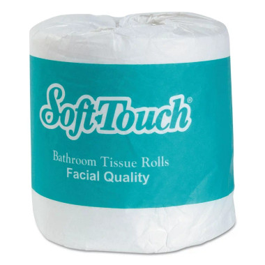 SOFT TOUCH, 2 PLY TOILET TISSUE, (4.5 X 3.5) 500 SHEETS PER ROLL,  96 ROLLS PER CASE (ST296) Same as Platinum (37601)