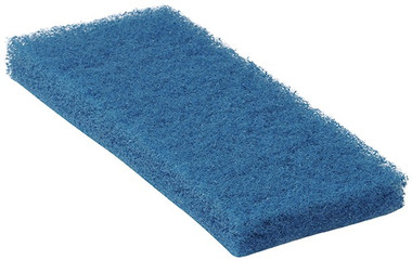 Medium  Duty Blue Utility Pads, 4" x 10", 5 Pads/Carton - Janitorial Supplies -  Mobile Janitorial Supply