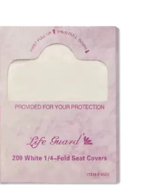 LIFE GUARD PREMIUM TOILET SEAT COVERS QUARTER FOLD (4525)