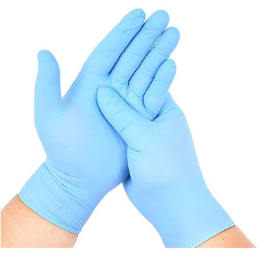 LIFE GUARD BLUE NITRILE EXAM GLOVES POWDER FREE MEDIUM 5 MIL 100/BX