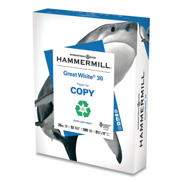 Hammermill Tidal Print Paper, 92 Bright, 20lb, 8.5 x 11, White, 500 Sheets/ Ream, 10 Reams/Carton, HAM162008