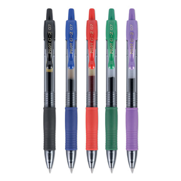 G2 Neon Gel Pen, Retractable, Fine 0.7 mm, Assorted Neon Ink and Barrel  Colors, 5/Pack